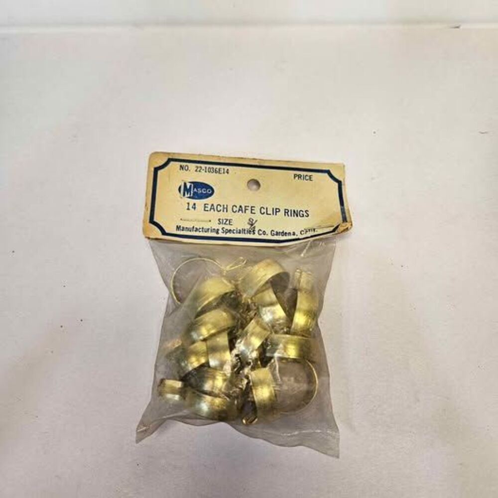 Vintage Masco 14 Each Cafe Clip Rings